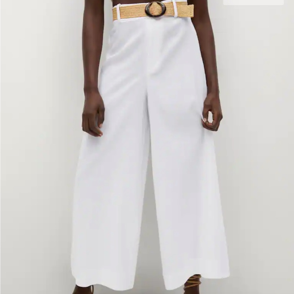 Mango linen blend pants
